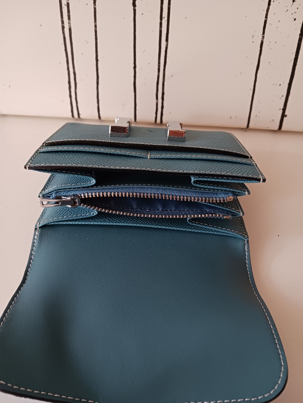 Blue Paon Compact Wallet - Picture 6 of 8